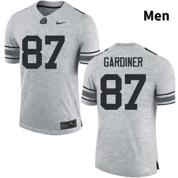 Men's Ohio State Buckeyes #87 Ellijah Gardiner Gray Authentic College Stitched Football Jersey 23TU040XR